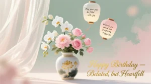 Read more about the article Elegant Belated Birthday Wishes, Blessings and Greetings