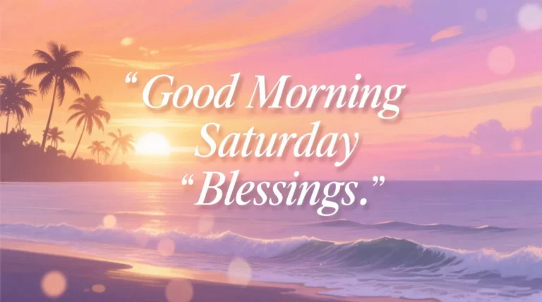Good Morning Saturday Blessings