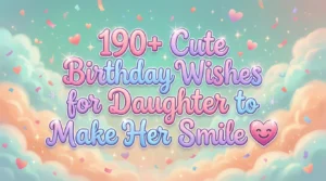 Read more about the article 190+ Cute Birthday Wishes for Daughter to Make Her Smile 😊💖