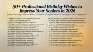 Read more about the article 50+ Professional Birthday Wishes to Impress Your Seniors in 2026