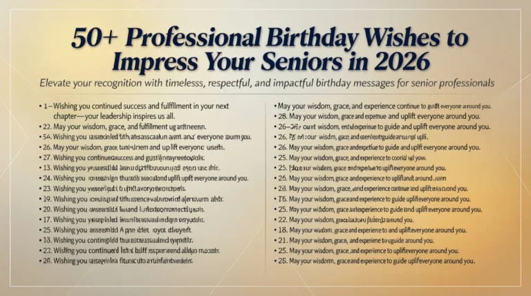 Birthday Wishes for Seniors or Superiors