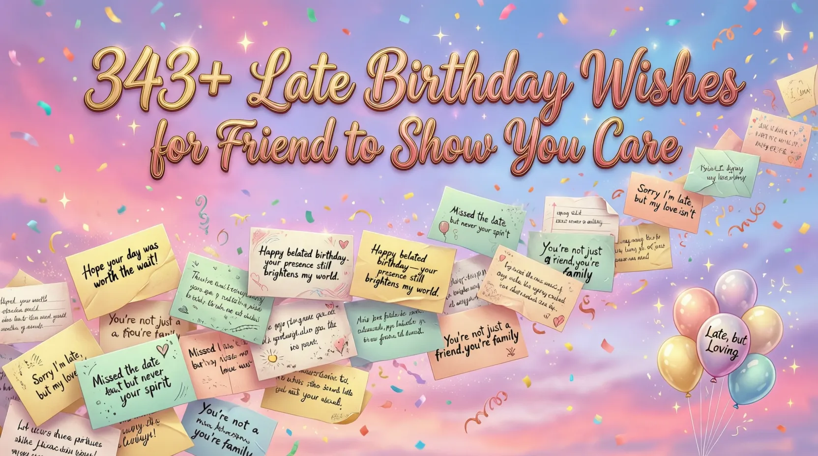 You are currently viewing 343+ Late Birthday Wishes for Friend to Show You Care