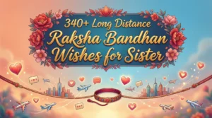 Read more about the article 340+ Long Distance Raksha Bandhan Wishes for Sister