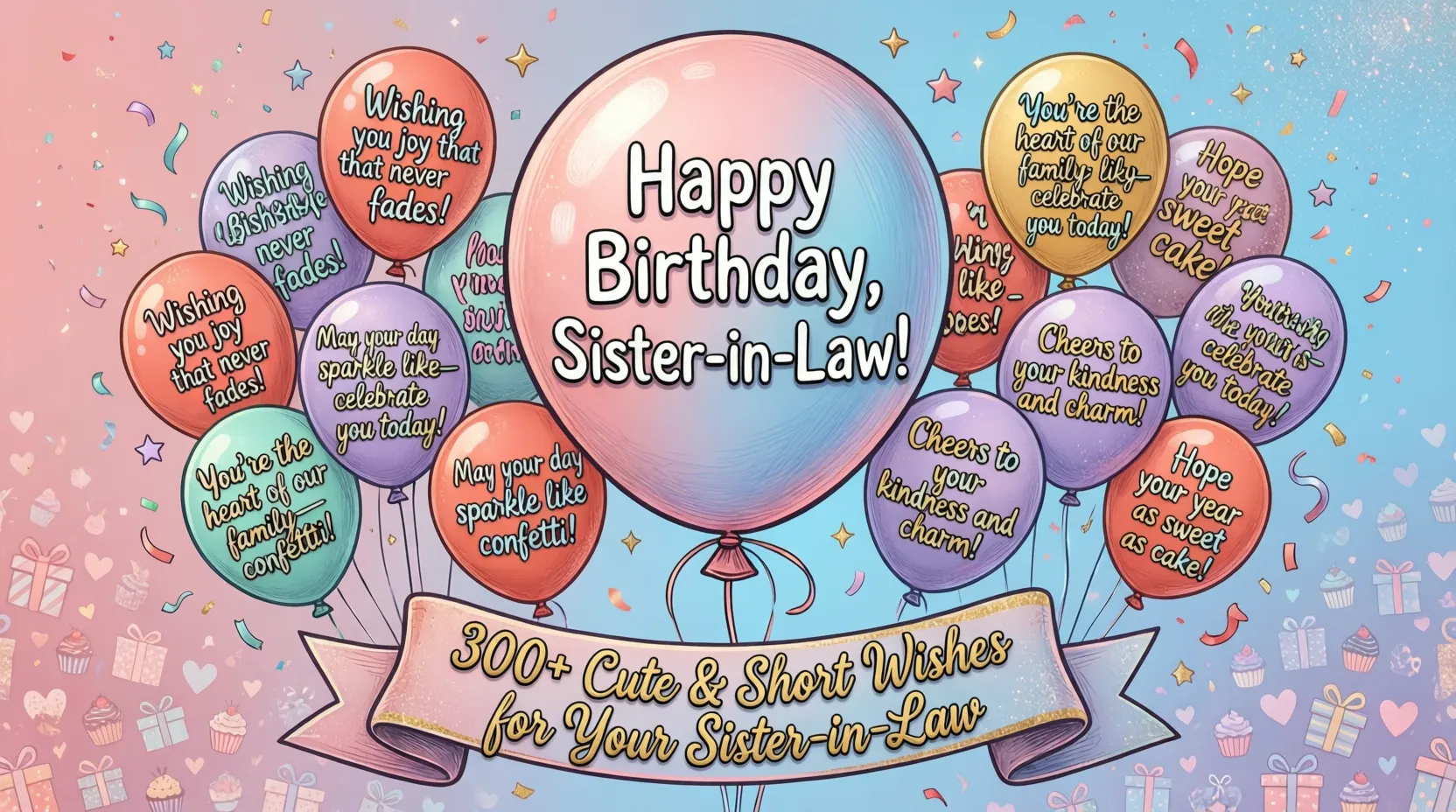 You are currently viewing 300+ Cute and Short Birthday Wishes for Sister-in-Law to Send Today 🎉✨