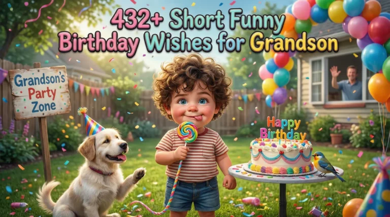 Short Funny Birthday Wishes for Grandson