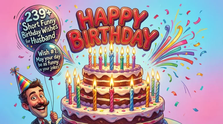 Short Funny Birthday Wishes for Husband