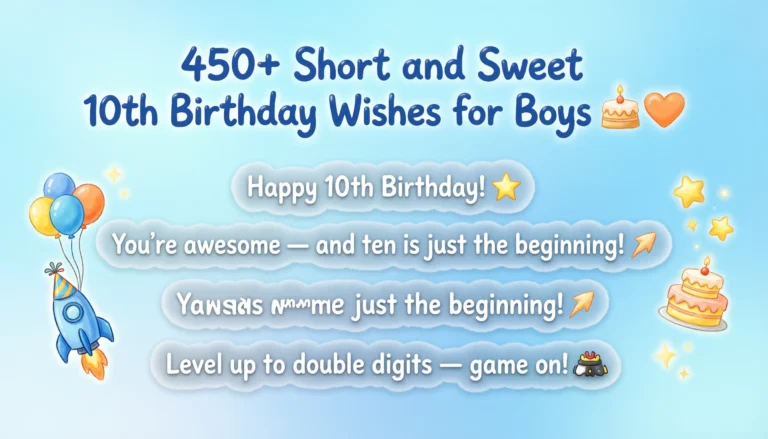 10th Birthday Wishes for Boy