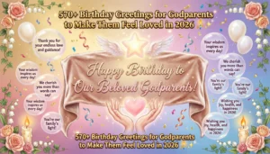 Read more about the article 570+ Birthday Greetings for Godparents to Make Them Feel Loved in 2026 🎉✨