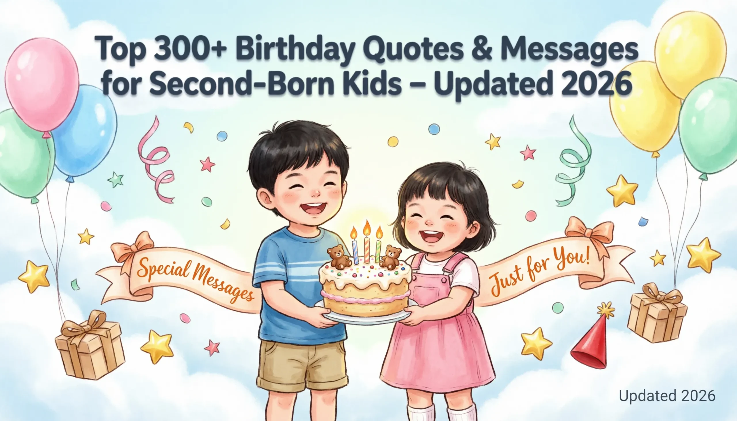 You are currently viewing Top 300+ Birthday Quotes & Messages for Second-Born Kids – Updated 2026