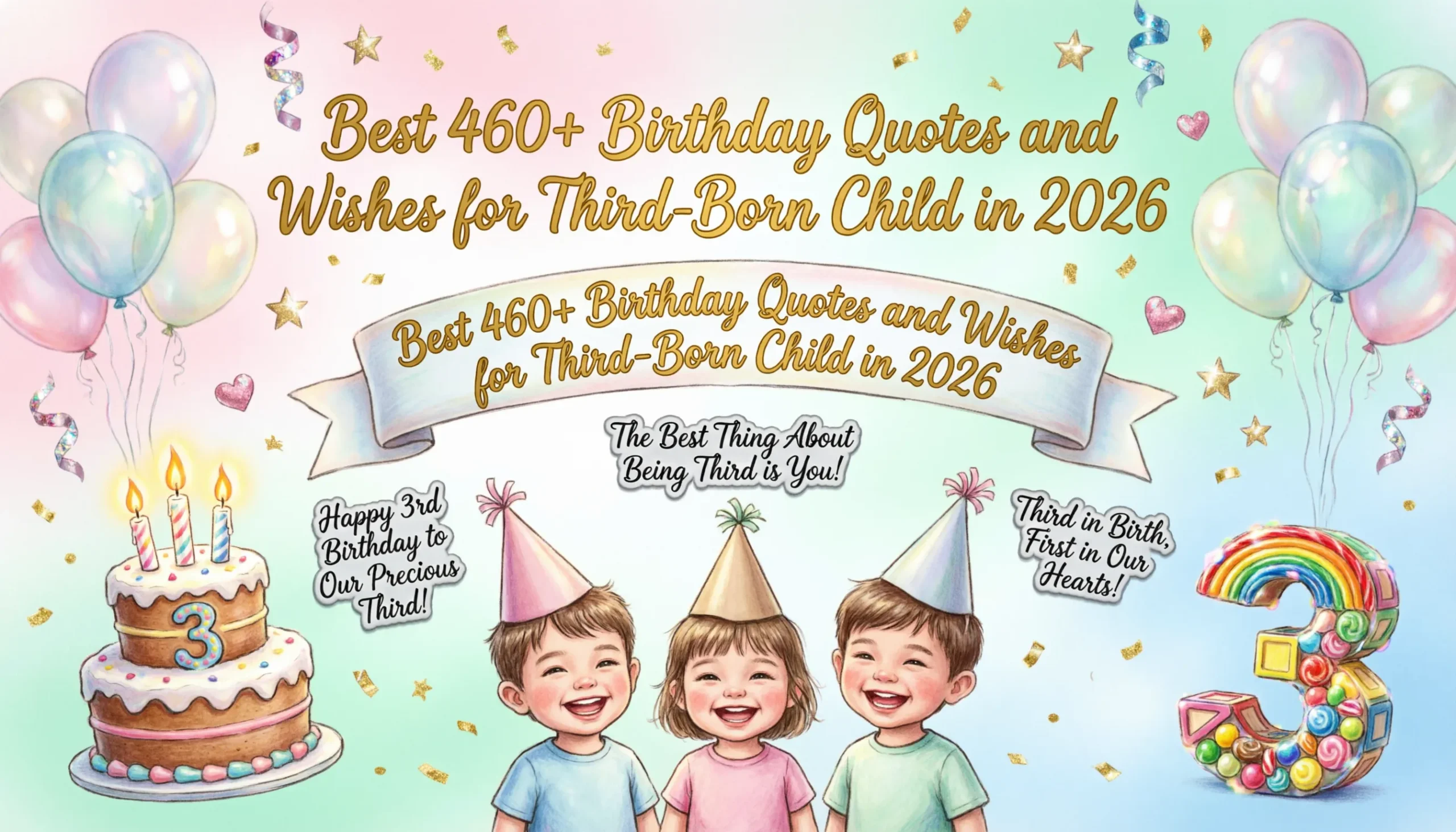 You are currently viewing Best 460+ Birthday Quotes and Wishes for Third-Born Child in 2026