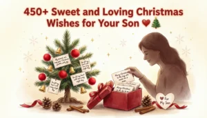 Read more about the article 450+ Sweet and Loving Christmas Wishes for Your Son ❤️🎄