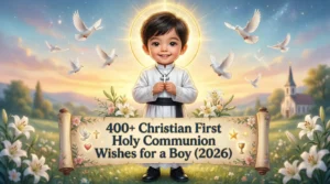 Read more about the article 400+ Christian First Holy Communion Wishes for a Boy (2026)