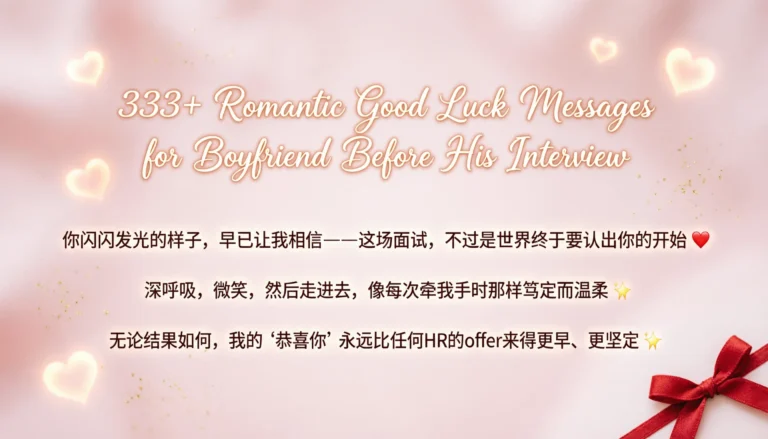 Good Luck Wishes for Interview to Boyfriend