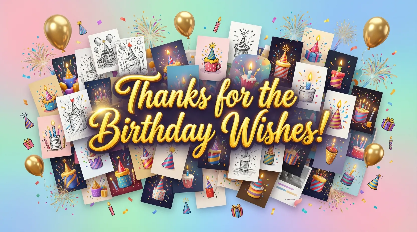 You are currently viewing 450+ Trendy Thanks for the Birthday Wishes Images for Social Media 2026 🎉