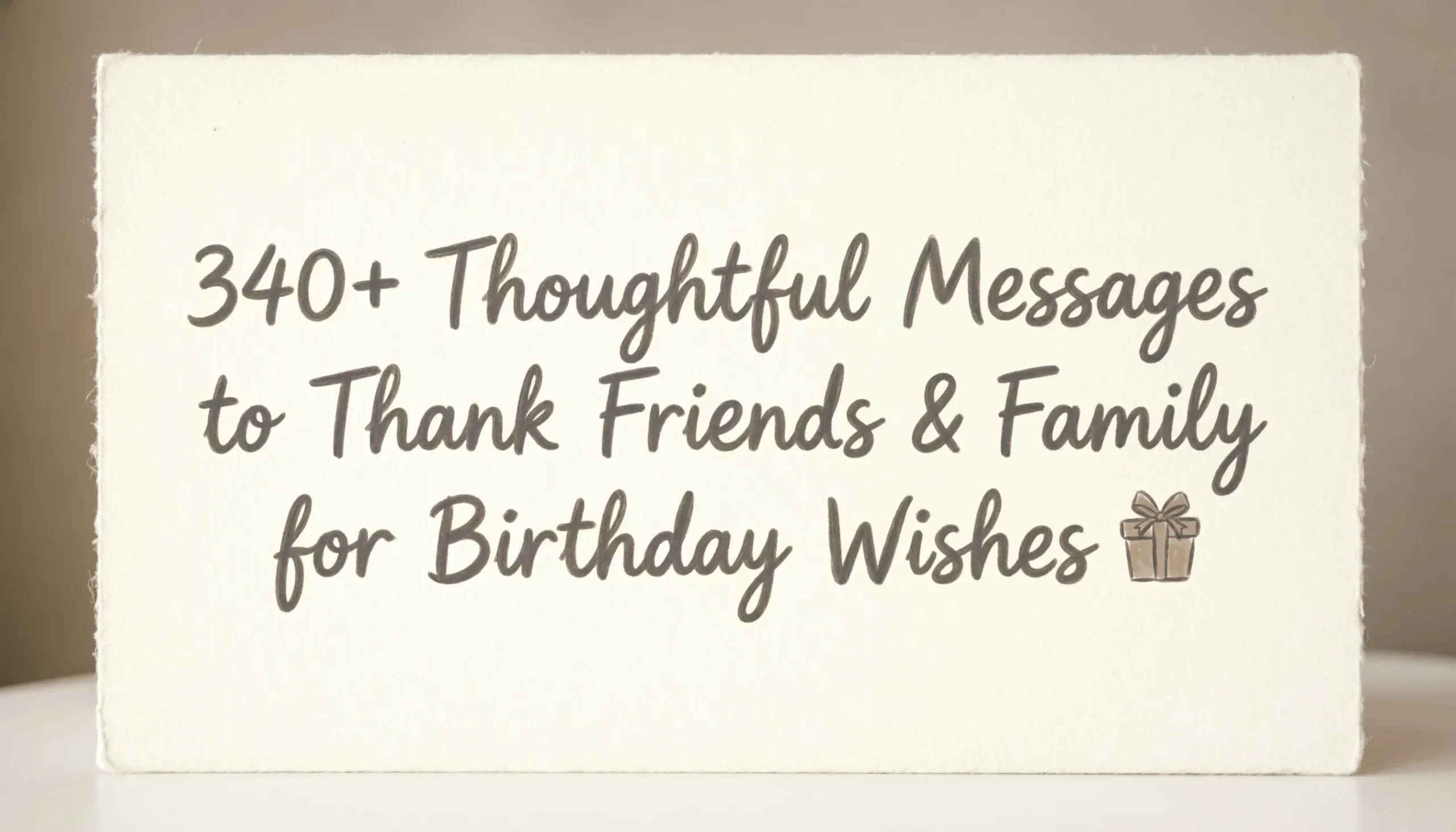 Read more about the article 340+ Thoughtful Messages to Thank Friends & Family for Birthday Wishes 🎁 in 2026