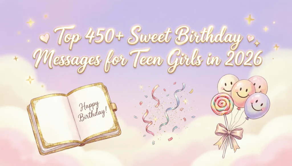 Top 450+ Sweet Birthday Messages for Teen Girls in 2026 💖✨