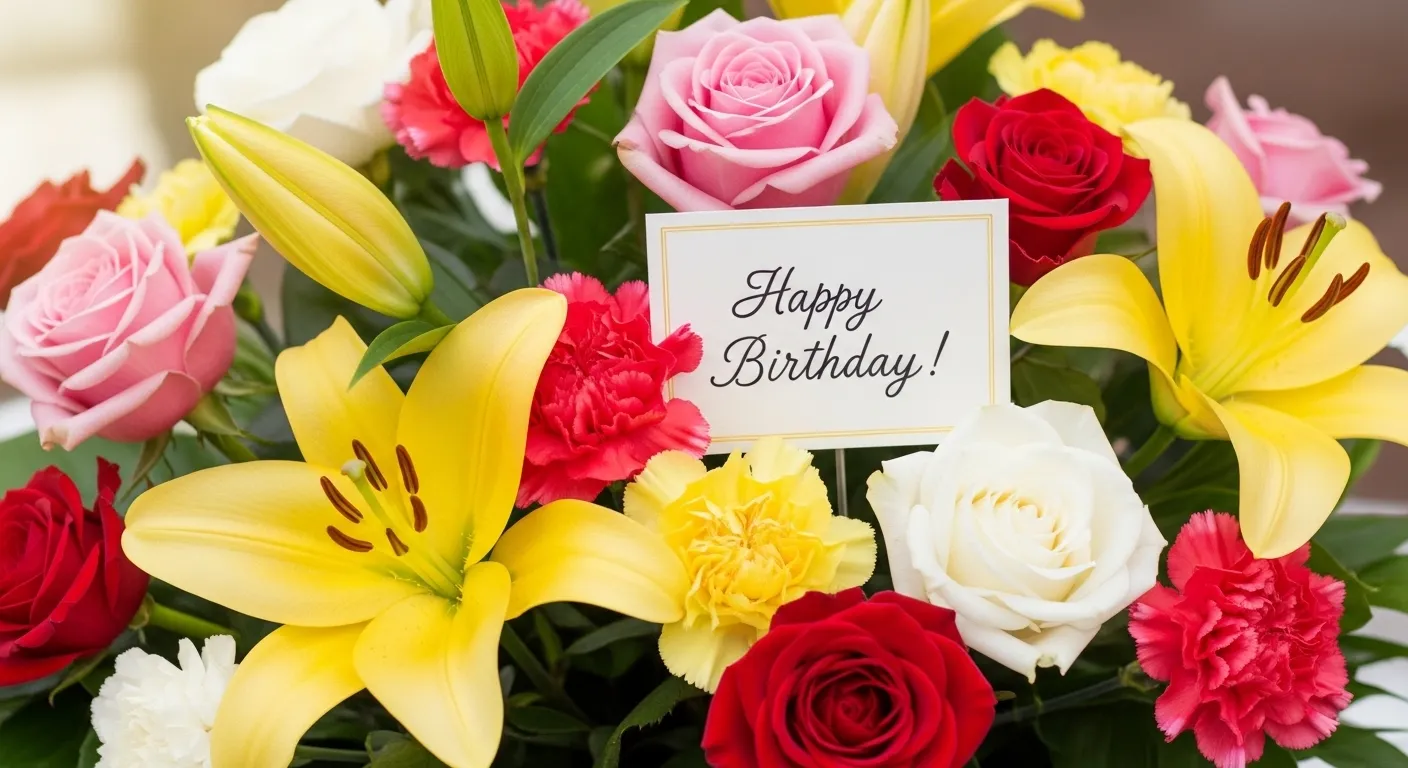 Happy Birthday Wishes with Flowers