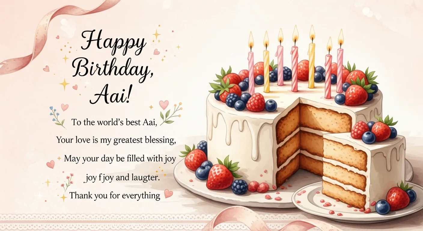 Birthday Wishes for Aai in English