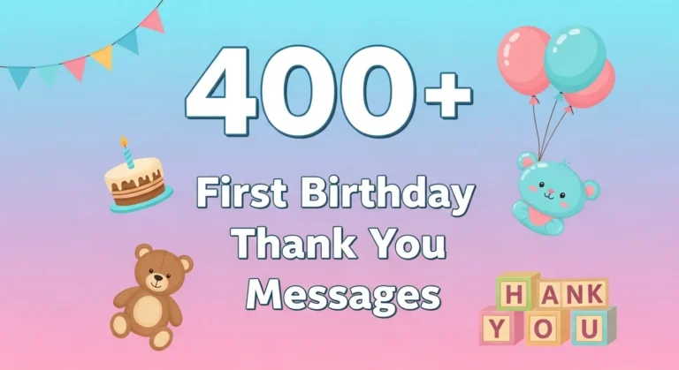 First Birthday Thank You Messages