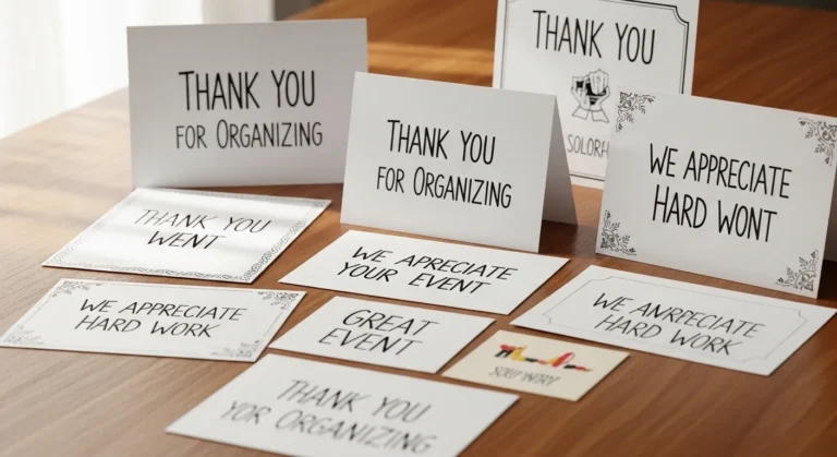 Thank You for Organizing Event Messages