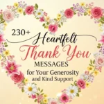 Thank You for Your Generosity Messages