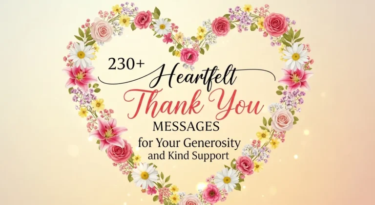Thank You for Your Generosity Messages