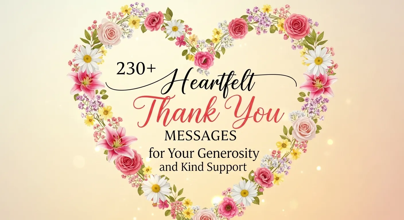 Thank You for Your Generosity Messages