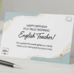 Birthday Wishes for English Teacher