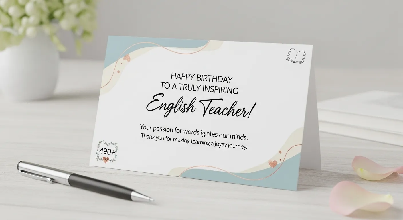 Birthday Wishes for English Teacher