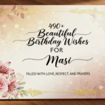 Birthday Wishes for Masi