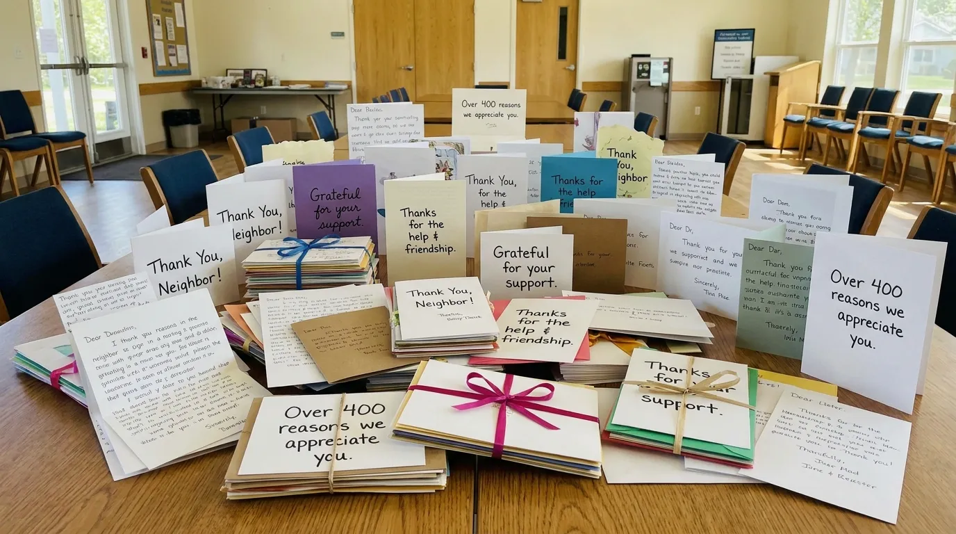 Thank You Notes to Neighbor