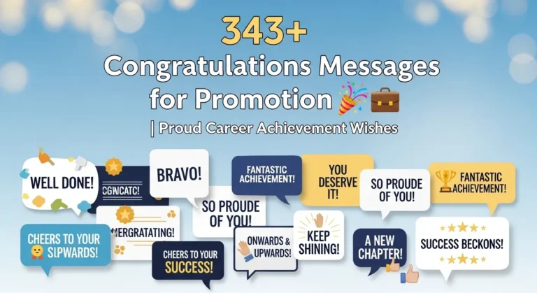 Congratulations on Promotion Messages