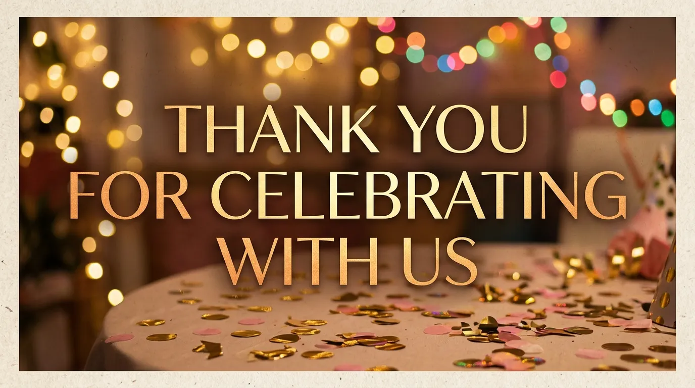 Thank You for Celebrating With Us