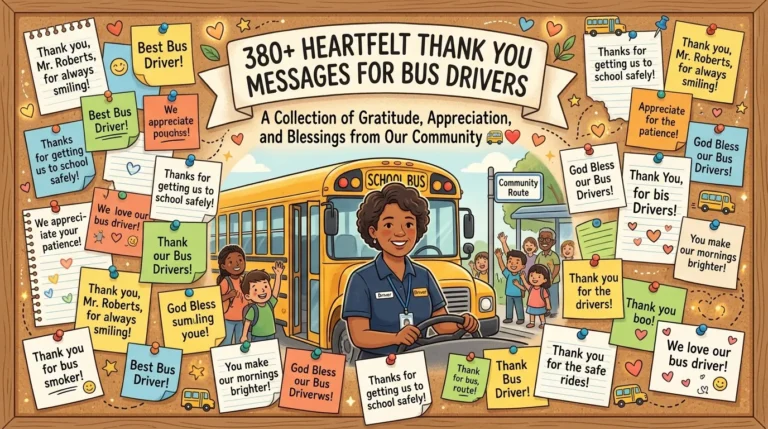 Thank You Messages for Bus Drivers