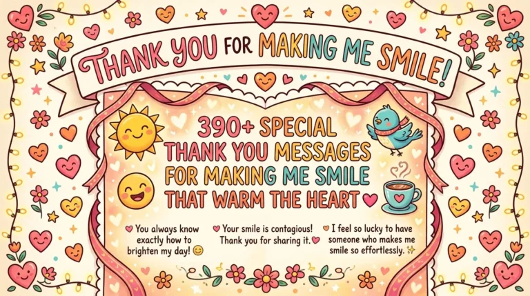 Thank You Messages for Making Me Smile