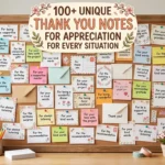 Thank You Notes Appreciation