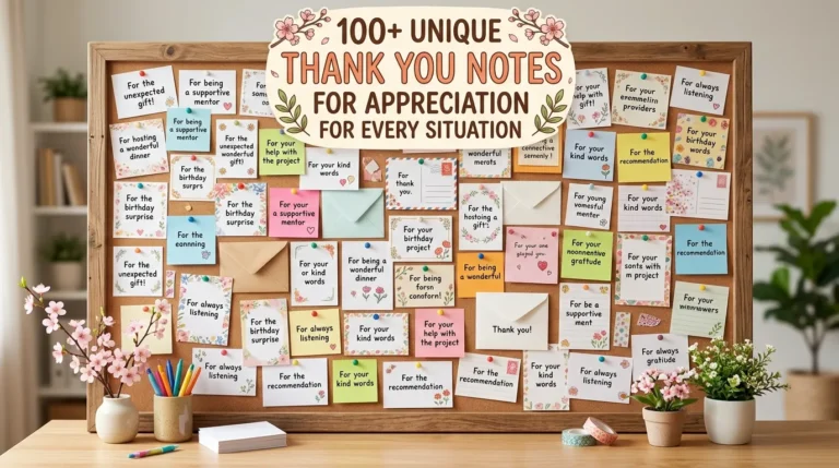 Thank You Notes Appreciation