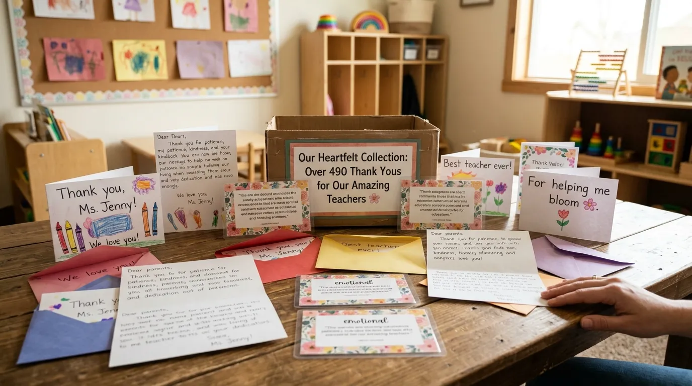 Thank You Notes for Preschool Teachers