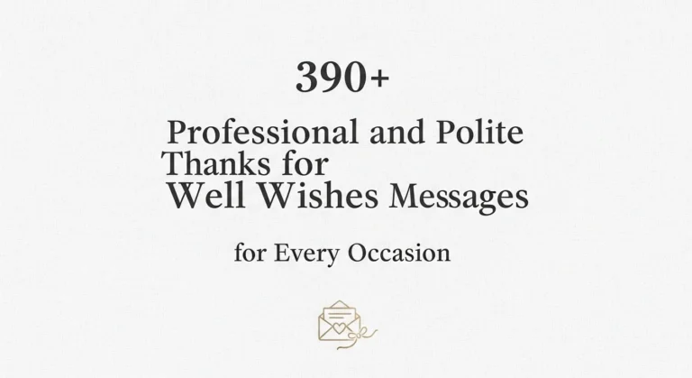 Thanks for Well Wishes